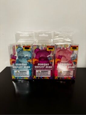 Hobby Lobby Squishy Gummy Bears - Blue, Purple, Pink